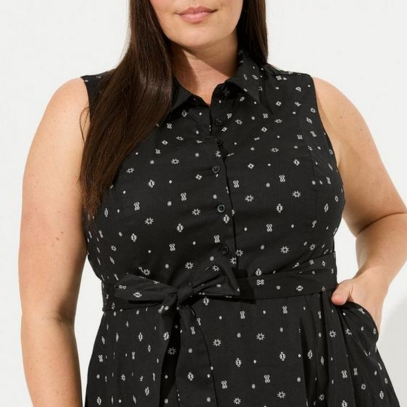 Torrid Midi poplin midi shirtdress - Picture 2 of 8